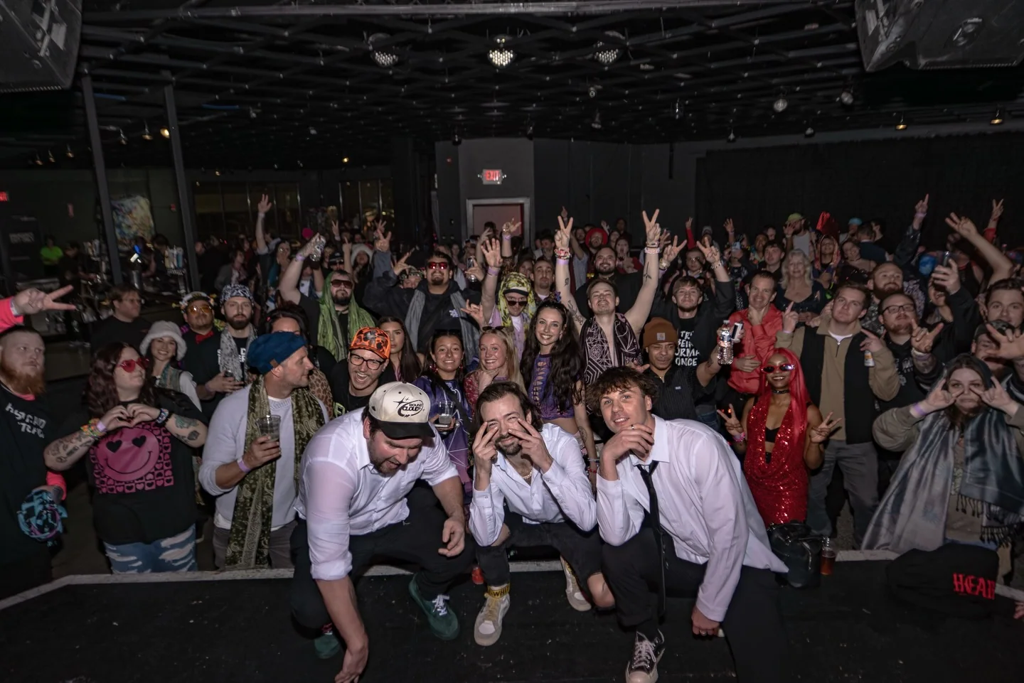 Due Dilla Gents facing a packed crowd at The Intersection in Grand Rapids